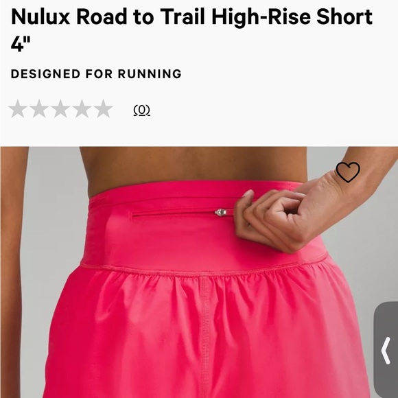 Lululemon Nulux to trail high rise shorts - Picture 2 of 3